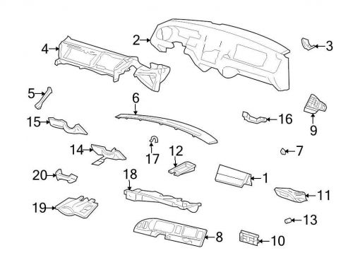 Ford oem instrument panel cover 6w1z54044g02aa image 20