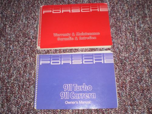 1988 porsche 911 turbo &amp; carrera original car owners manual books all models