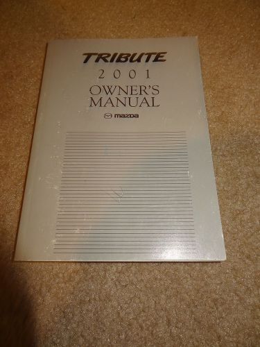 2001 01 mazda tribute original owners manual