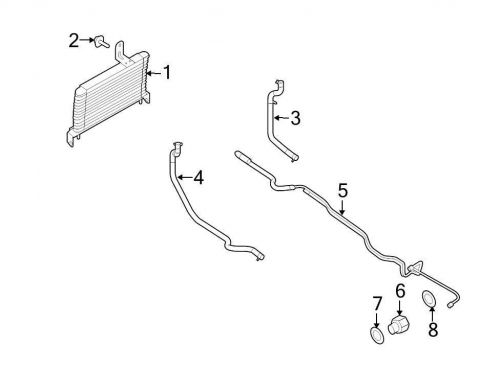 Ford oem auto trans oil cooler line connector 9c3z7d273a image 6