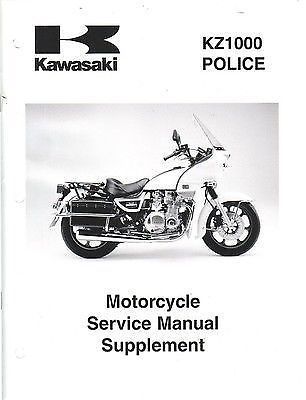 Kawasaki motorcycle kz 1000 kz1000 police kz1000 service manual supplement 2002