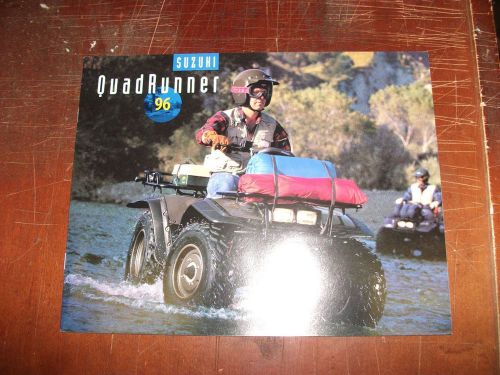 Original nos 1996 suzuki motorcycle sales brochure quadrunner atv full line up