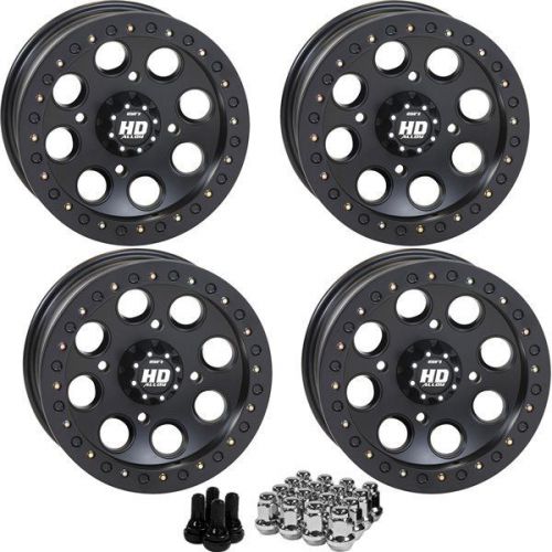 Sti hd bead lock utv wheels/rims black 12&#034; yamaha kodiak 700 2016 - 4 pack