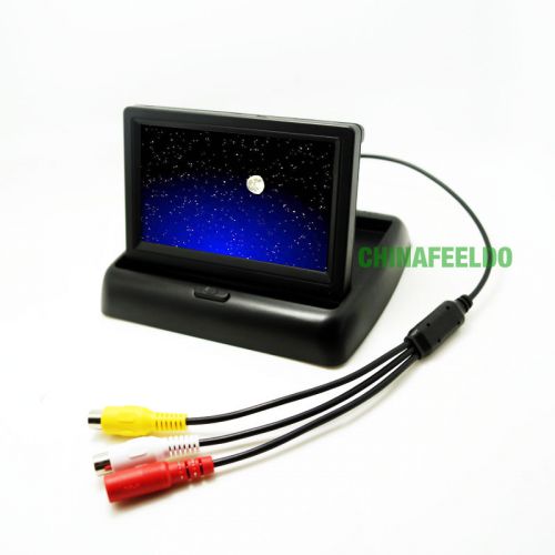 4.3&#039;&#039; foldable tft lcd car rearview monitor for reversing backup camera dvd vcr