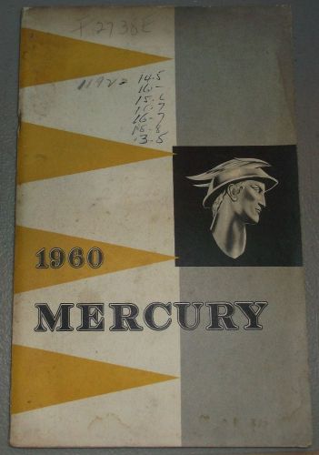 1960 mercury owners manual original