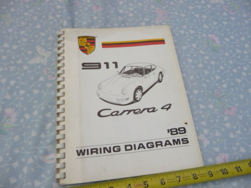 Porsche factory service manual 911 carrera 4 model 89 wiring diagrams 13 sheets