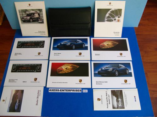 2003 porsche 911 carrera c2 c4 c4s coupe targa cabriolet owners manuals set k163