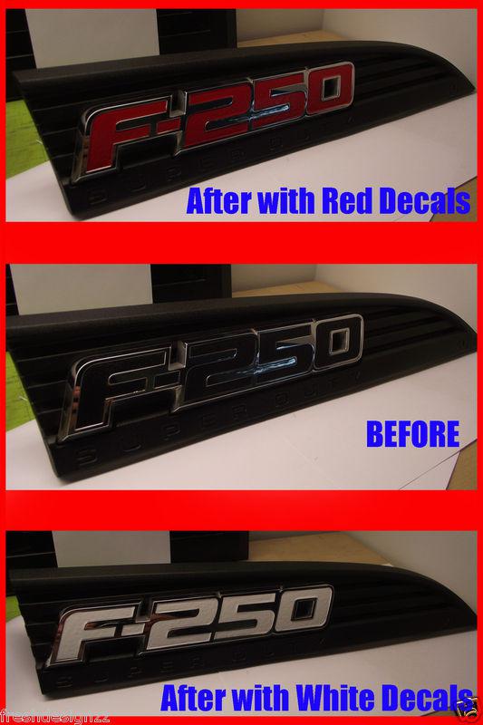 Ford f250 emblem overlay decal 2011 2012 2013