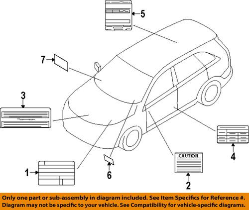 Kia oem 976991u000 labels-ac label