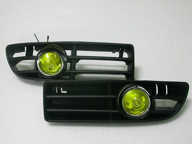 Vw 99-04 jetta / bora mk4 gls gli projector yellow fog light & grille new pair