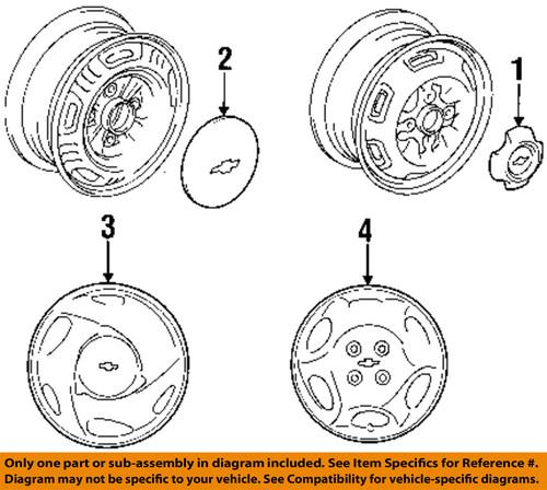 Chevrolet gm oem 10290958 wheels-wheel cover