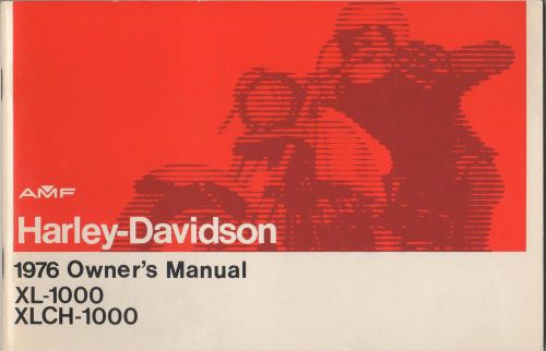 1976 harley davidson motorcycle xl-1000 &amp; xlch-1000  owner&#039;s manual