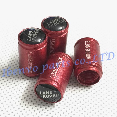 Aluminum red matting car wheel tyre tire stem air valve cap for land rover autos