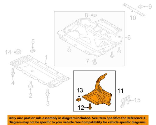 Audi oem 2016 a6 quattro splash shields-side air baffle right 4g0853888j