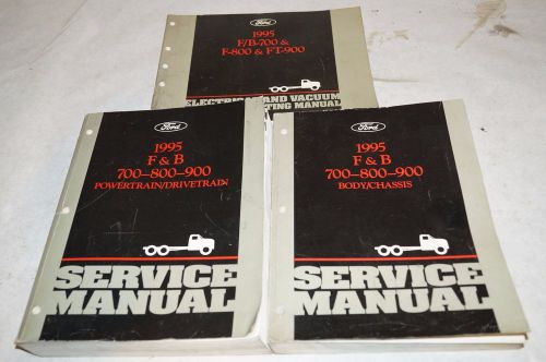 1995 ford f&amp;b 700 800 900 truck oem service shop manual 3-volume set