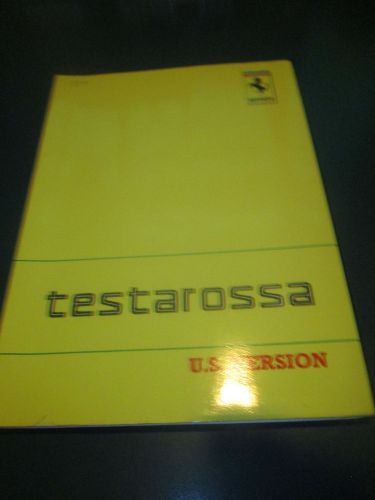 Ferrari testarossa 1989 owner&#039;s manual / uso e manutenziohandbook print # 536/88