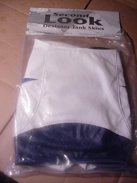 97-98 suzuki gsxr 600 1998 750 tank bra blue/white second look motorcycle covers