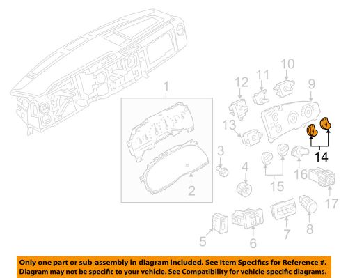 Ford oem 08-14 e-350 super duty cluster switches-fan switch knob f8uz18519aa