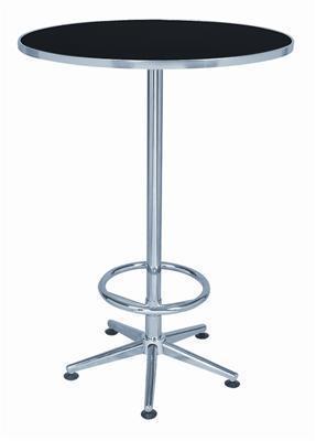 Summit racing pub table chrome base black top summit racing logo each 804005