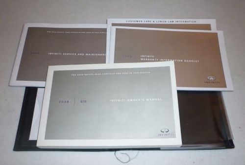 2008 infiniti g35 owners manual set guide 08 g w/case