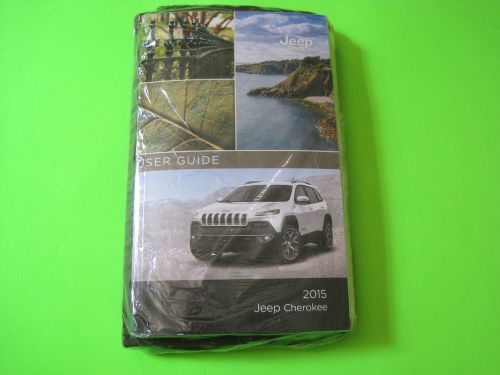 2015 jeep cherokee factory owner&#039;s manual set &amp; case *oem* new!