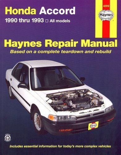 Honda accord repair manual 1990-1993