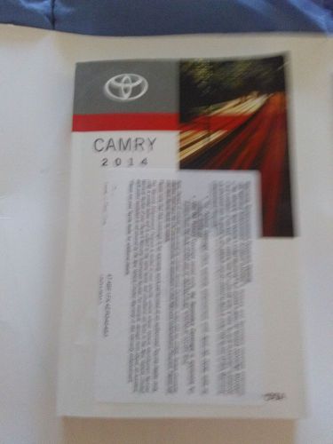 Camry 14 2014 toyota owners owner&#039;s manual set oem all models with case