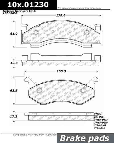 Centric 106.01230 brake pad or shoe, front