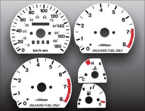1992-1997 geo metro metric kph kmh dash instrument cluster white face gauges