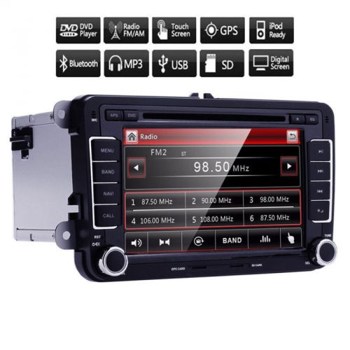 Hd 2 din 7&#034; gps nav car dvd radio player for vw golf jetta eos passat seat skoda