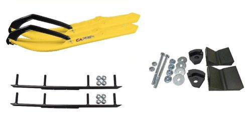 C&amp;a pro yellow bx snowmobile skis complete kit