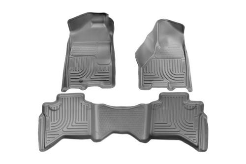 Husky liners 99012 2009 dodge ram gray custom floor mats 1st, 2nd row