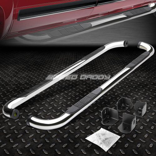 Chrome 3&#034; side step nerf bar running board for 04-12 colorado/canyon ext cab 4dr