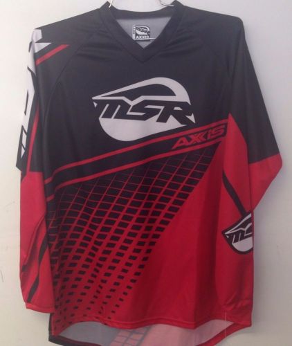 Msr axxis motocross, off-road motorcycle atv riding jersey. size lg red/black