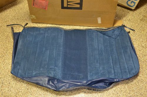 Nos rear seat cushion blue velour 82 83 84 chevy gmc suburban w/as3 14060973