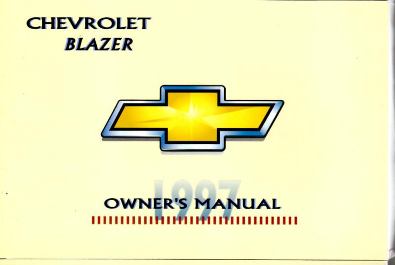 1997 chevrolet blazer owner guide warranty book  manual nos free shipping gm