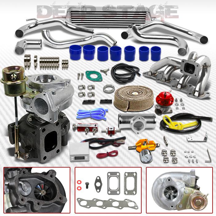 T25/t28 10pc turbo kit with intercooler+manifold+wastegate 89-94 240sx s13 ka24