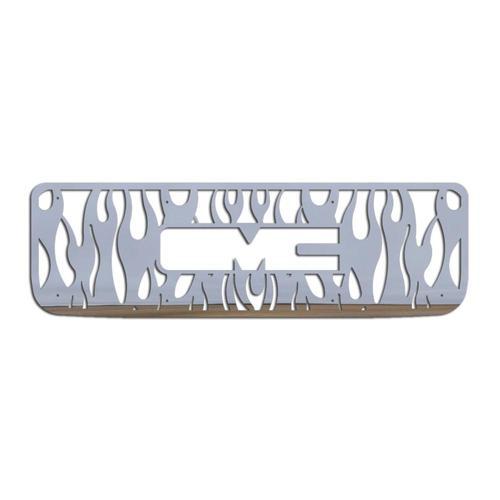 Gmc yukon 94-98 stainless vertical flame front metal grille trim cover insert