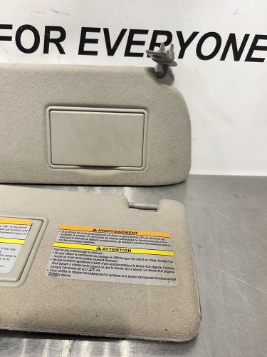 2005-2012 nissan xterra frontier gray driver passenger sun visor set oem