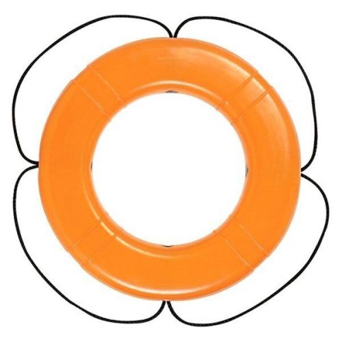 Taylor made 571 - solas 30&#034; orange polyethylene shell life ring with black rope