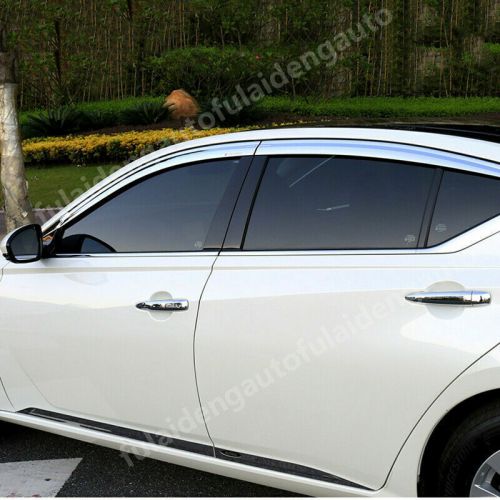 6p chrome abs window visor vent shade sun rain guard for nissan altima 2019-2022