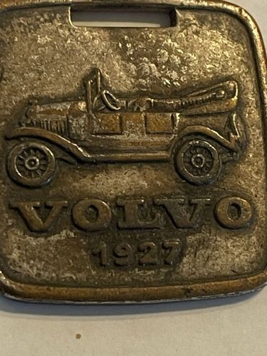 Volvo 1927 ov4 jakob convertible metal brass keyring/keychain old vintage fob