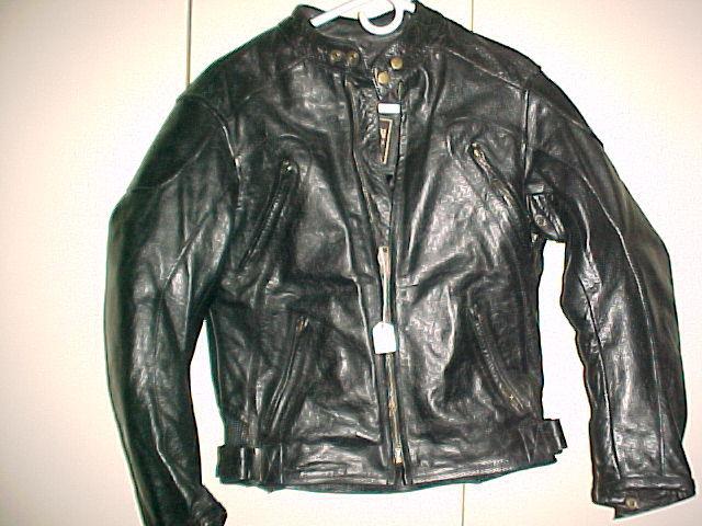 Ladies motorcycle leather jacket size medium  (vented)(euro collar)