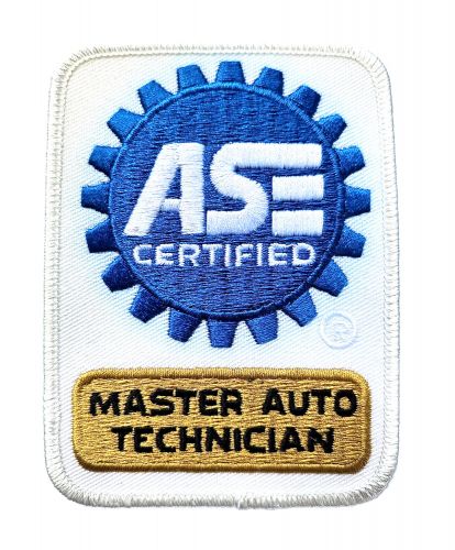 Ase certified master auto technician patch, embroidered   - new