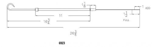 6923 mr. gasket engine oil dipstick &amp; tube - chrome