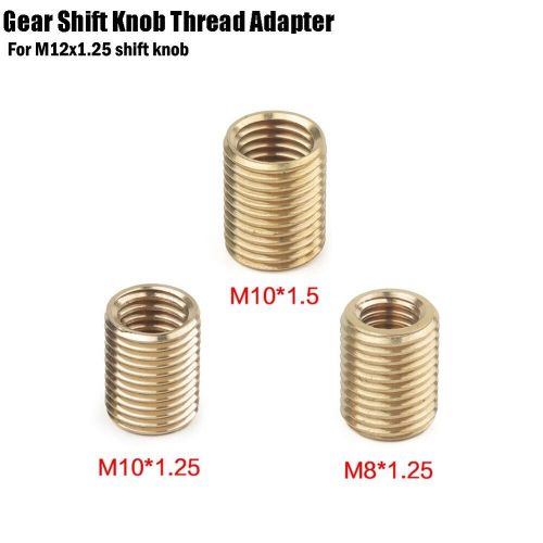 3pc gear-shift knob thread adapter nut insert kit m10x1.25&amp;m10x1.5&amp;m8x1.25