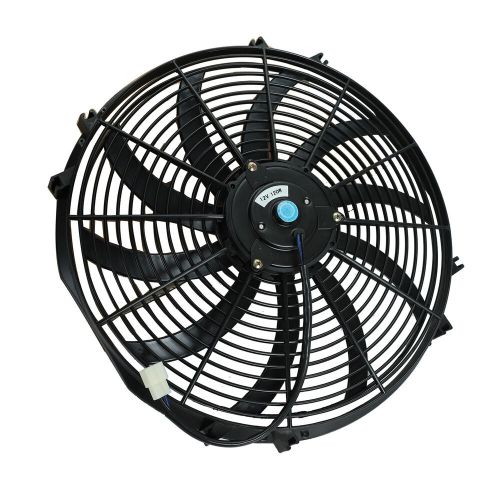 16&#034; universal electric radiator slim push pull cooling fan 12v 120w mount kit