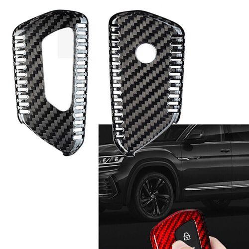 Smart remote key fob shell cover case carbon fiber for vw golf mk8 2020-2021