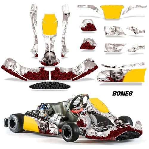 Graphics kit sticker decal wrap for kart crg na3 bone collector white