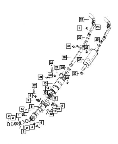 Genuine mopar exhaust gasket 68379574aa